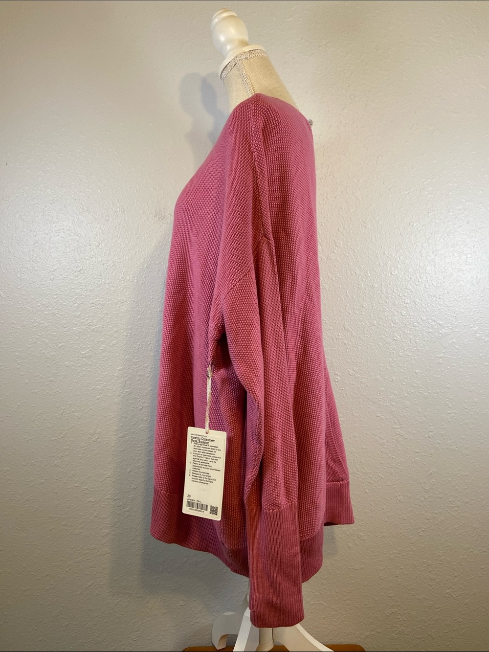 Lululemon Athleisure Cozy Oversized Cashlu Crossover Back Sweater Size 20 NEW - Picture 4 of 7